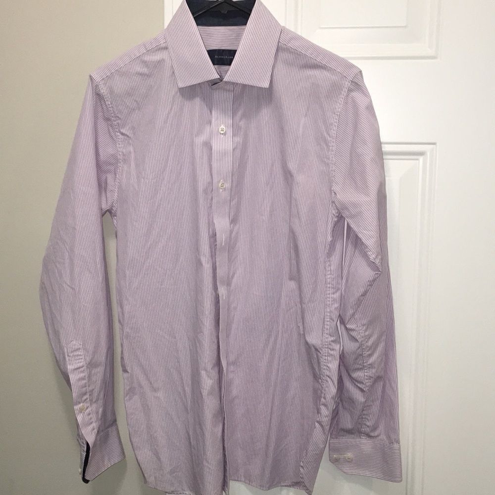 Purple Pinstripe Alton Lane Dress Work Shirt M